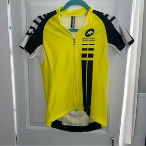 Assos Cycling Bike jersey Women’s Medium Top Yellow Black White